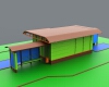 The bus stop-建筑-设施-工业CAD模型-3D城