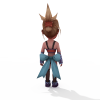 Q版女孩-角色人体-角色-VR/AR模型-3D城