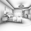 欧式卧室-建筑-卧室-VR/AR模型-3D城