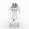 24420 横扫天下小女孩打太极-角色人体-角色-VR/AR模型-3D城