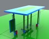 The bus stop-建筑-设施-工业CAD模型-3D城