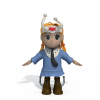 卡通小女孩-角色人体-角色-VR/AR模型-3D城
