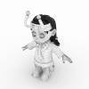 卡通小女孩-角色人体-角色-VR/AR模型-3D城