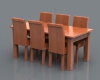 Table and chairs-建筑-家具-工业CAD模型-3D城