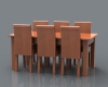 Table and chairs-建筑-家具-工业CAD模型-3D城
