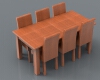 Table and chairs-建筑-家具-工业CAD模型-3D城