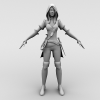 次世代女盗贼-角色人体-角色-VR/AR模型-3D城