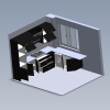 kitchen-cabinet-fireplace-hood-washing-machine-建筑-餐厅-工业CAD模型-3D城