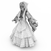 蔷薇少女-角色人体-角色-VR/AR模型-3D城