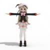美少女-角色人体-角色-VR/AR模型-3D城