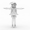 美少女-角色人体-角色-VR/AR模型-3D城