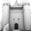 卡通风格的欧洲城堡-建筑-古建筑-VR/AR模型-3D城