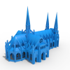 哥特式教堂-艺术-3D打印模型-3D城