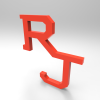 RJ 标志-艺术-3D打印模型-3D城