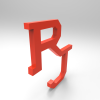 RJ 标志-艺术-3D打印模型-3D城