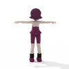 穿可爱舞蹈服的Loli-角色人体-角色-VR/AR模型-3D城