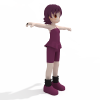穿可爱舞蹈服的Loli-角色人体-角色-VR/AR模型-3D城