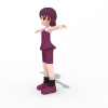 穿可爱舞蹈服的Loli-角色人体-角色-VR/AR模型-3D城