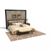 双人床-家居-床-VR/AR模型-3D城