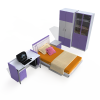 卧室-建筑-卧室-VR/AR模型-3D城
