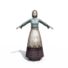 布衣女裙-角色人体-角色-VR/AR模型-3D城