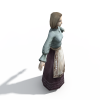 布衣女裙-角色人体-角色-VR/AR模型-3D城