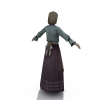 布衣女裙-角色人体-角色-VR/AR模型-3D城