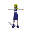 女孩-角色人体-角色-VR/AR模型-3D城