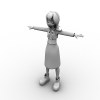 女孩-角色人体-角色-VR/AR模型-3D城