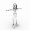女孩-角色人体-角色-VR/AR模型-3D城