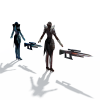 拿镭射枪的尼姑-角色人体-角色-VR/AR模型-3D城