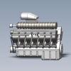 V12 engine-工业设备-零部件-工业CAD模型-3D城