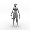 恶魔护士-角色人体-角色-VR/AR模型-3D城