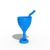 螺旋形的吸管杯-3D打印模型-3D城