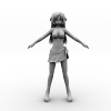 小女孩-角色人体-角色-VR/AR模型-3D城