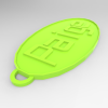 Paige Customized Oval Keychain-小工具-3D打印模型-3D城