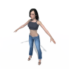 女性角色-角色人体-角色-VR/AR模型-3D城