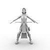 古典女武士-角色人体-角色-VR/AR模型-3D城