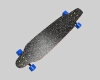 complete-longboard-with-190-mm-trucks-文体生活-体育用品-工业CAD模型-3D城