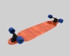 complete-longboard-with-190-mm-trucks-文体生活-体育用品-工业CAD模型-3D城