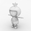 可爱山竹-角色人体-角色-VR/AR模型-3D城