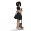 女仆-角色人体-角色-VR/AR模型-3D城