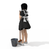 女仆-角色人体-角色-VR/AR模型-3D城