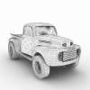 福特小卡车-汽车-重型车-VR/AR模型-3D城