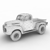 福特小卡车-汽车-重型车-VR/AR模型-3D城