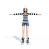 女孩-角色人体-角色-VR/AR模型-3D城