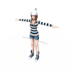 女孩-角色人体-角色-VR/AR模型-3D城