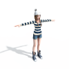 女孩-角色人体-角色-VR/AR模型-3D城