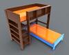 Double bed-建筑-家具-工业CAD模型-3D城