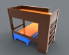 Double bed-建筑-家具-工业CAD模型-3D城